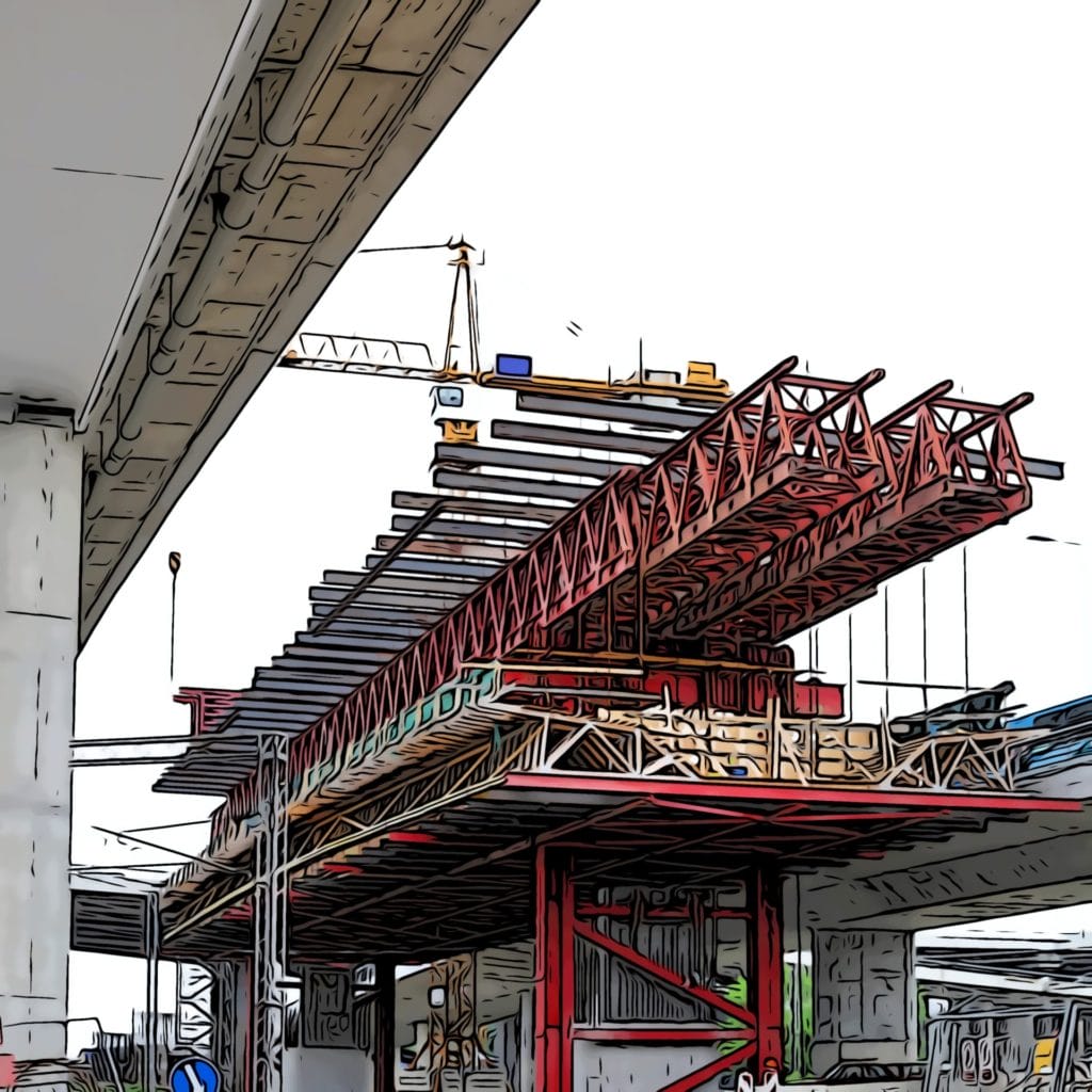 鋼橋架設工事施工方法ベント工法